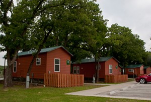 cabins in a row