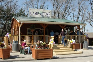 Camp store building with activities