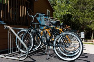 Bike rack at Vineyards Campground